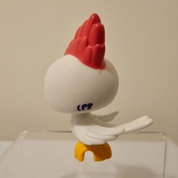 Hasbro Littlest Pet Shop #2435 Woodpecker Bird White Red w/ Original Checklist - Picture 4 of 8